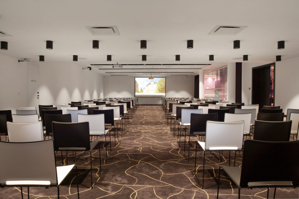 Conference room in Orea Congress hotel with theater-style meeting arrangements