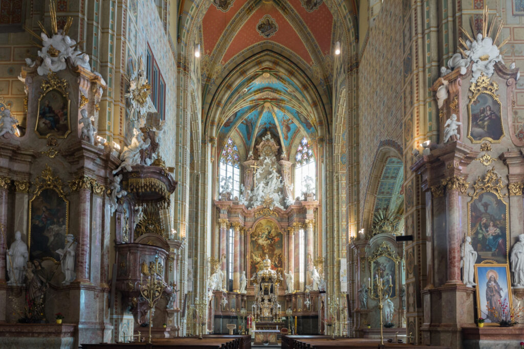 Decorated interior of the Augustinian Abbey
