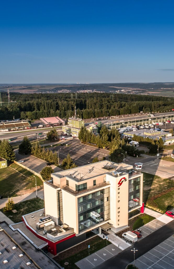 Aerial view of the Grid Hotel