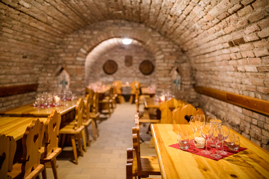 Wine cellar at Hotel Amande