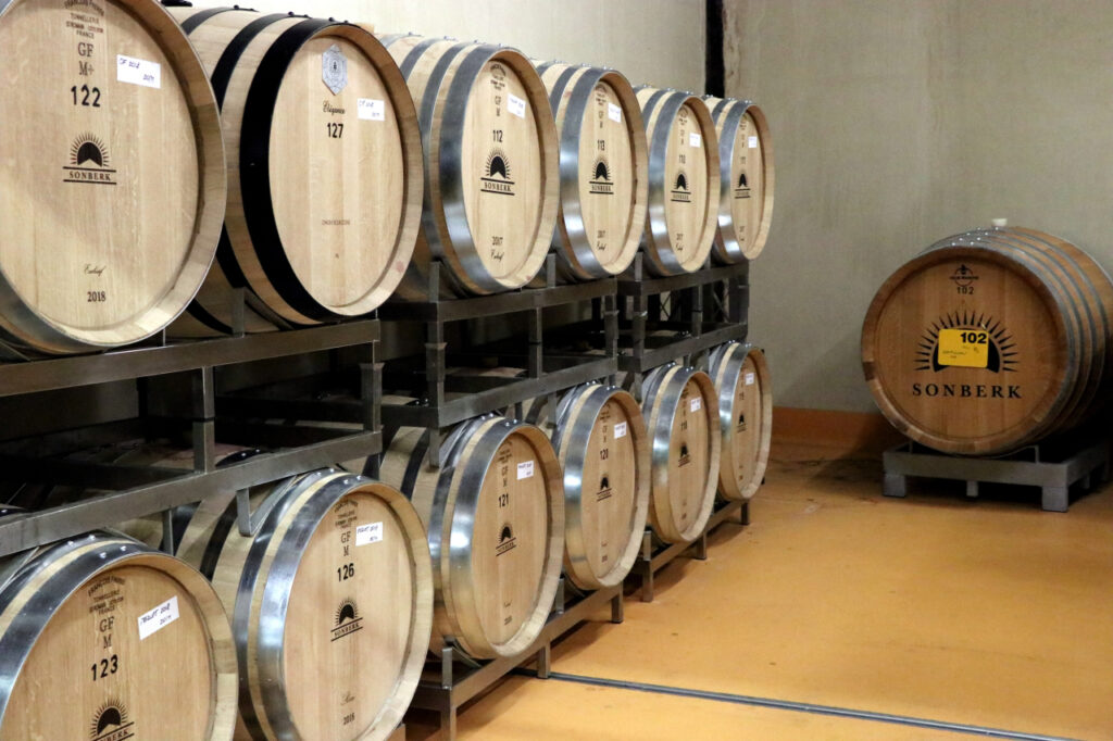 The barrels of wine with Sonberk mark