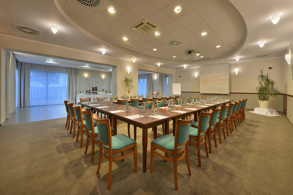 Big conference room in Happy star hotel with u-style seating